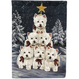Caroline's Treasures PPP3130GF Westie juleslgtstr Have Flag Postkasse Flag Dekorativ Yard Flag Banner Udenfor Patio Kunstvrk Yard Blomsterbede