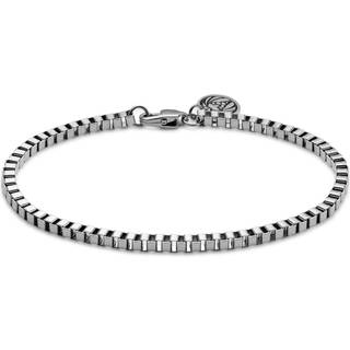 Essentials | 3 mm Sølvfarvet Firkantet Box Chain Armbånd