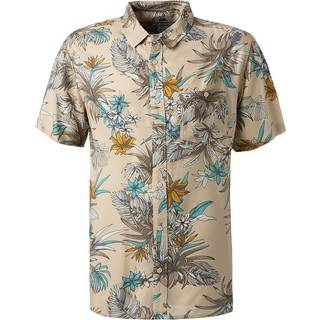 Quiksilver Herren Kurzarmhemd beige geblümt
