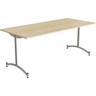 Bord Zeb 231, 1800x800 mm Højde 720 mm, Lydabsorberende birk laminat, Alu stel