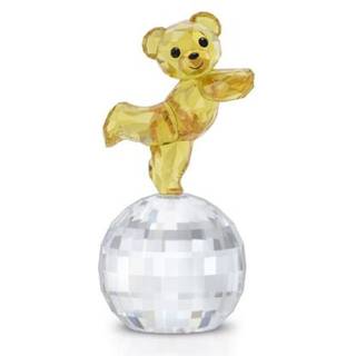 Swarovski Kris Bear klar til at diskutere figurlys lysegul krystal del af Kris Bear -samlingen