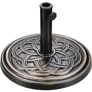 Simple Deluxe 17.72 """" 24.2 lbs Marked kraftig paraply Round Stand Base for Patio Outdoor Lawn Garden 24.2 lbs bronze