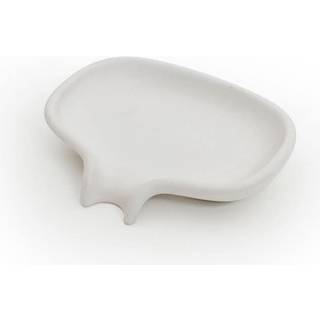 Bosign Soap Saver Flow sæbeskål med afløbsstuds beton Hvid