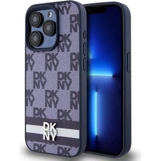 iPhone 15 Pro DKNY Ternet Mønster og Stribe Cover - Blå