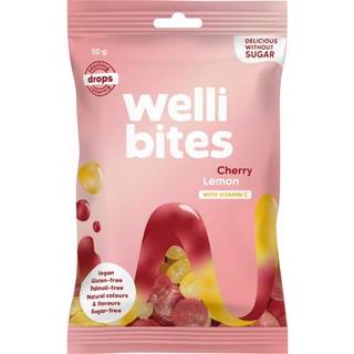 Wellibites Drops med Vitamin C, Kirsebær & Citron, 50 g