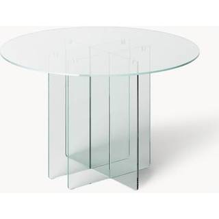 Rundt spisebord Anouk i glas, Ø 120 cm