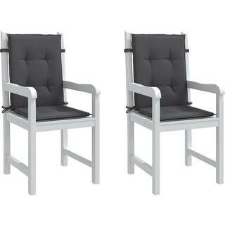 Stolehynder Med Lav Ryg Stof Lysegrå - 2 / meleret antracitgrå / 100 x 50 x 4 cm