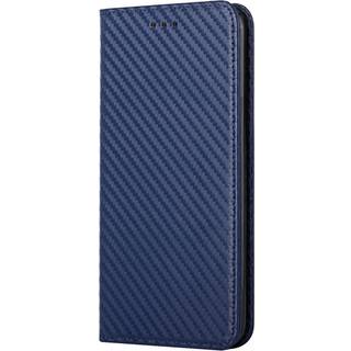 Samsung Galaxy S23 Carbon Flip Cover m. Pung & Kickstand - Blå