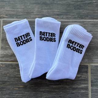 Better Bodies Crew Socks 3-pack, White (Small (37-39))