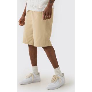 Mens Stone Tall Elasticated Waist Relaxed Fit Shorts