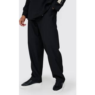 Mens Black Buckle Chest & Cuff Relaxed Fit Suit Jacket