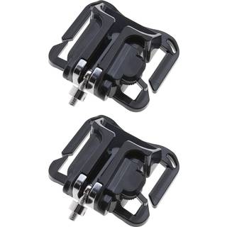 Micro Traders 2stk Metalkamera Taljeblteholder Kamerablteklips 110x85mm Lejekapacitet 10KG Hurtig belastning til DSLR-kamera Sort