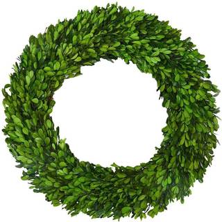 Boxwood krans x-larger 22 tommer konserveret natur Boxwood krans Homeindretning Ophold frisk i ?revis til d?rv?gsvindue Parti D? Cor Spring Summe