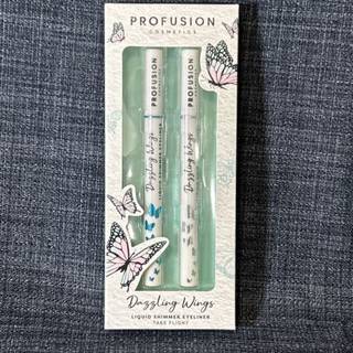 PROFUSION COSMETICS BRUGTED BUMTERFLY DAZZLING WINGS Liquid Shimmer Eyeliner Hurtigt?rret vandt?t mousserende linears fleksibel b?rste til let og