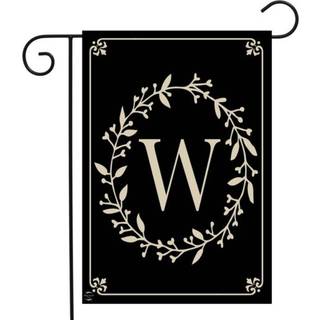 Briarwood Lane Classic Monogram Letter W Garden Flag Everyday 18 """" X 12.5 """"