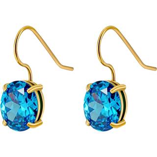 ANNEBRAUNER Torino Blue Topaz Øreringe 18K Guldbelagt