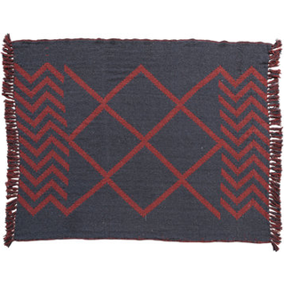 Kreativ co-op genanvendt bomuldsblanding Geometrisk design og frynse Multicolor kast t?ppe Multi