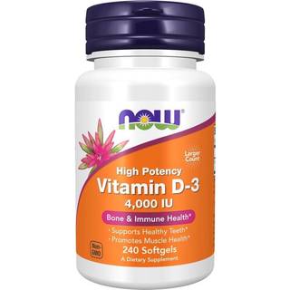 NOW Foods - Vitamin D3 4000 IU, 240 softgels