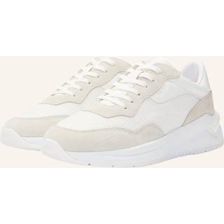 Sneakers i blandede materialer med ruskind og imiteret læder