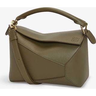 Loewe Puzzle Edge Small leather tote bag - green - One Size
