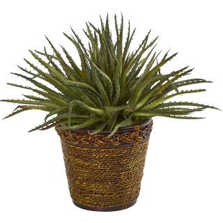 13 Aloe kunstig plante i kurv