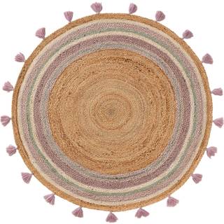 Rund håndvævet børnetæppe Lovis af jute