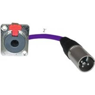 Golv Stage Box Panel Mount Pigtail Drop In No Solder (14 TRS XLR Man Purple)