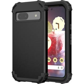 SKALO Google Pixel 8a Shockproof Armor Hybrid Cover - Sort