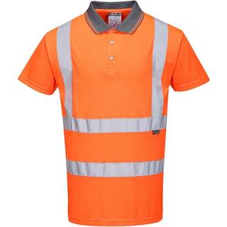 Hi-Vis Polo-shirt med korte ærmer - Orange (Størrelse: XL)