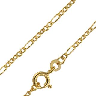 trendor 71811 Goldkette 333 Gold für Damen und Herren Figaro Diamantiert