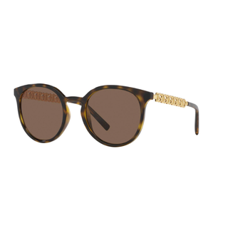 Dolce & Gabbana Kvinde DG6189U 502/73 Solbriller Injiceret Skildpadde Brun Pantos Normal