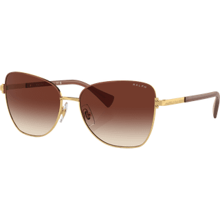 Ralph Lauren Kvinde RA4146 945813 Solbriller Metal Guld Brun Sommerfugl Normal Skygge
