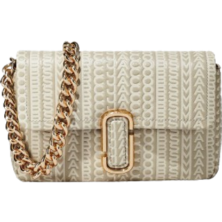 The Monogram Leather J Marc Skuldertaske, Beige