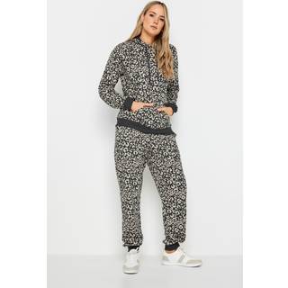 Lts Tall Charcoal Grey & Brown Leopard Print Cuffed Joggers Long > 8 Lts | Tall Women's Joggers - Long 8