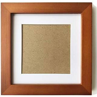 ZXT-PARTS 6X6 Billedrammer med 4x4 ?bningsm?tte. Brun 6x6 firkantet fotoramme. Solid tr?afd?kning er plastpanel (ikke glas) Den beskyttende film