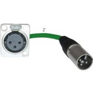 McSproaudio Floor Stage Box Panel Mount Pigtail Drop in No SOLDRE (XLR KVINNE> XLR MALE GREEN)