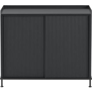 Muuto Enfold Skænk 45x100 Cm / Antracitgrå - Skænke og sideboards Pulverlakeret Stål Sort - 83682