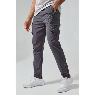 Mens Charcoal Man Active Gym Technical Cargo Jogger