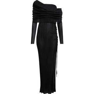 AlaÃ¯a Draped off-shoulder maxi dress - white - M