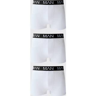Mens White Man Active Performance 3 Pack Boxer