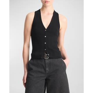 Vince Cotton-blend tank top - black - XL