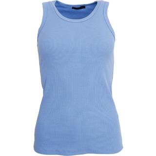 Black Colour - Bcena Rib Tank Top - Lt. Blue