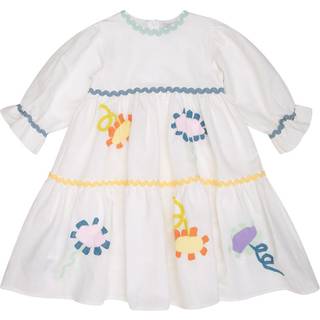 Stella McCartney Kids Kjole Med Broderi Elfenben 12 Y  Hvid  12 år  kvinde