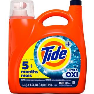 TIDE Ultra Oxi Liquid Tvättmedel 106 Belastningar 149 fl oz Han kompatibel