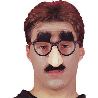 Scherznase mit Augenbrauen und Brille