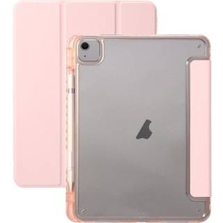 EIDERWOOD iPad Air 13" (2025 / 2024) Tri-Fold Kunst Læder Flip Cover m. Apple Pencil Holder - Lyserød