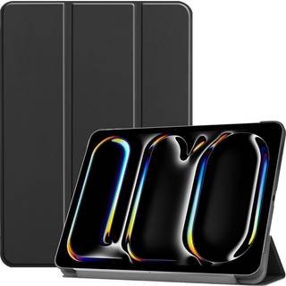 EIDERWOOD iPad Pro 13" (2024) Tri-Fold Læder Flip Cover - Sort