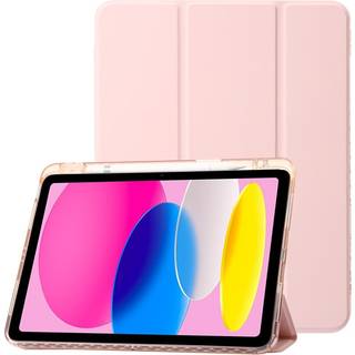 EIDERWOOD iPad 11" (2025) / iPad 10.9" (2024/2022) Tri-Fold Kunst Læder Flip Cover m. Apple Pencil Holder - Lyserød