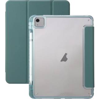 EIDERWOOD iPad Air 11" (2025 / 2024) Tri-Fold Kunst Læder Flip Cover m. Apple Pencil Holder - Grøn