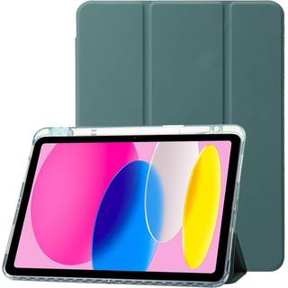 EIDERWOOD iPad 11" (2025) / iPad 10.9" (2024/2022) Tri-Fold Kunst Læder Flip Cover m. Apple Pencil Holder - Grøn